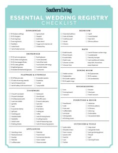 the wedding checklist for southern living