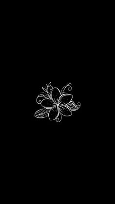 a black and white drawing of a flower