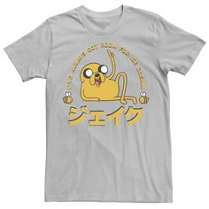 a white t - shirt with an image of finn from adventure time