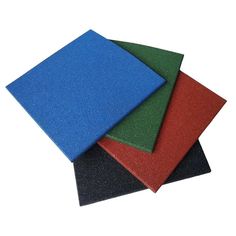 four different colored sanding sheets stacked on top of each other