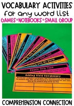 an activity book for children to learn how to use the word list in their classroom