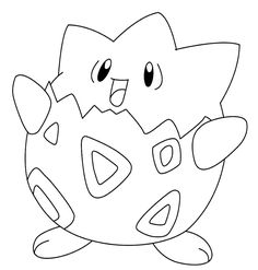 a pokemon coloring page with an image of pikachu