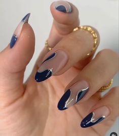 Nails For Prom Blue Dress, Asymmetrical Nails, Nails Graduation, Ball Nails, Carcase Iphone, Boujee Nails, Concert Nails, Kutek Disney