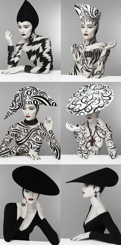 Tatooed scribble fashion - Patrizio di Renzo is an International fashion photographer from Switzerland. Drag Aesthetic, Black And White Clothing, Mode Editorials, Vintage Ideas, White Clothing, Love Hat, Hair Fashion