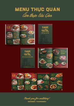 Kopitiam Menu Design, Book Menu Design Ideas, Menu Book Design Ideas, Thai Food Menu Design, Luxury Menu Design, Food Magazine Layout