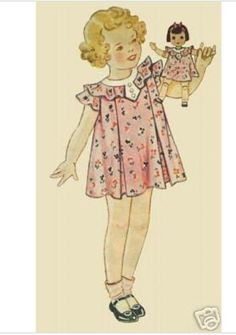 Find many great new & used options and get the best deals for Set of Five Antique Doll Dress Patterns from 1930s at the best online prices at eBay! Free shipping for many products! Antique Doll Dress Patterns, Vintage Childrens Clothing, Patron Vintage, Antique Doll Dress, Doll Dress Patterns, Sewing Patterns For Kids, Images Vintage, Vintage Paper Dolls, Doll Dresses