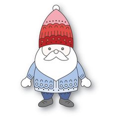 an image of a cartoon character wearing a hat and sweater with snowflakes on it