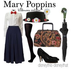 there are many items that can be found in mary poppins's halloween costume