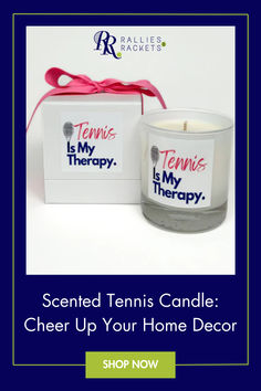 scented tennis candle in a gift box