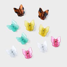 10-piece butterfly claw hair clip set from Wild Fable™ in assorted colors. Made with plastic. Great for securing and styling hair. Suitable for all types of hair. Wild Fable™: A look for every story. If you're not satisfied with any Target Owned Brand item, return it within one year with a receipt for an exchange or a refund. All Types Of Hair, Mini Butterfly, Claw Hair Clip, Hair Bow Sets, Types Of Hair, Hair Masque, Styling Hair, Claw Hair Clips, Butterfly Hair