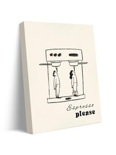 a drawing of two people standing in front of a machine with the words surprise please on it