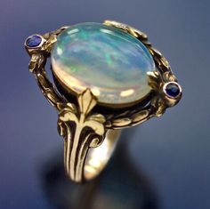 Arts & Crafts Ring - Tadema Gallery Sibyl Dunlop, Water Opal, Magic Items, Gold Water, Blue Stones, Antique Ring