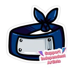 a sticker with the words support independent artists on it and an image of a tv