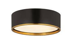 a black and gold circular light fixture