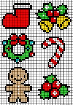 an image of cross stitch christmas ornaments