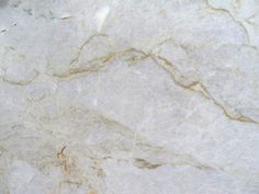 a white marble counter top with gold veining