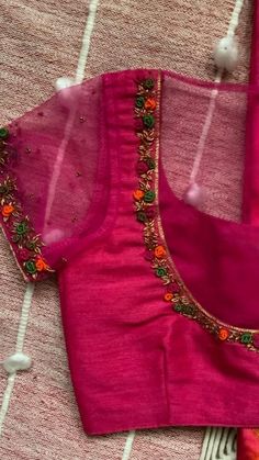 embellishment blouse desing | Elegant blouse designs, Netted blouse designs, Fancy blouse designs Pink Blouse Designs, Blouse Maggam Work, Netted Blouse Designs, Blouse Designs High Neck, Latest Bridal Blouse Designs, Brocade Saree, Maggam Work Blouse, Latest Blouse Designs Pattern, Best Blouse Designs