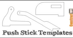 the logo for push stick templates is shown in black and white with an orange stripe