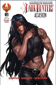 the cover to dark hunter's acleron, featuring a woman with long black hair