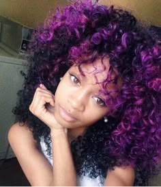 pinterest: @xpiink ♚ Purple Natural Hair, Hair Steamers, Hair Color Purple, Queen Hair, Natural Hair Inspiration, Natural Hair Tips, Hair Crush, Hair Life, Big Hair