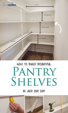 how to build a pantry shelving unit in just one day with pictures and instructions