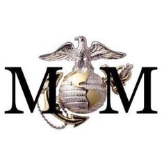 the word mom with an eagle and globe on it