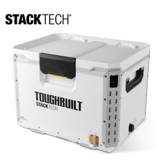 a large white box with the words toughbuilt attached to it