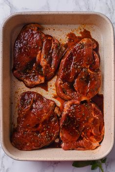 Pork Steaks In Oven, Steaks In Oven, Baked Pork Steaks, Pork Shoulder Steak Recipes, Baked Pork Steak, Homemade Glaze, Pork Steak Recipe, Pork Steaks, Low Carb Pork