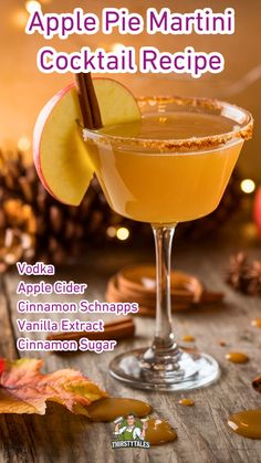 an apple pie martini cocktail recipe