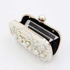 Free U.S. shipping. Style:  , color:White, suite for season：Spring, Summer, Autumn, Winter ，Anniversary, Big Day, Dancing Club, Date, Going out, Music Festival, Night Club, Party, Red Carpet, Wedding, Material Rhinestone, Pearl Rhinsetone Box Clutch Purse Beaded Wedding Purse Evening Bag Elegant White Bag With Rhinestones, White Evening Bag With Pearl Embroidery For Party, White Rhinestone Evening Bag For Events, White Pearl Evening Bag For Party, Gold Beaded Bridal Accessories For Formal Occasions, Formal Embellished Pearl Evening Bag, White Pearl Clutch For Events, White Rhinestone Evening Bag For Formal Occasions, Wedding Embellished Pearl Evening Bag