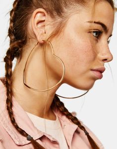 Hoop Earrings Aesthetic, Oversized Earrings, Earrings Aesthetic, Loop Earrings, Jewelry Design Earrings, Women's Jewelry And Accessories, Big Earrings, Diy Earrings, Piercing Jewelry