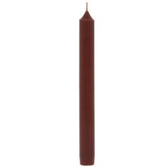 a brown candle is shown on a white background