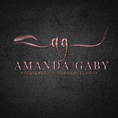 the logo for amanda gaby, designer of sofrancehasi's