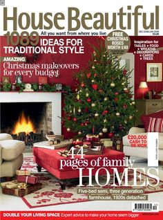 a magazine cover with a christmas tree in the middle