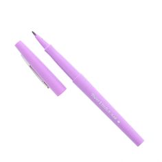 two purple pens sitting next to each other