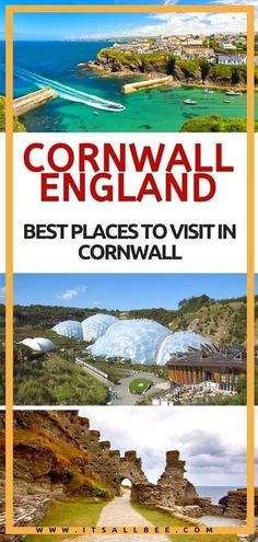 the cover of cornwalll england's best places to visit in cornwalll