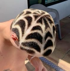 Spider Web Buzzcut, Buzzcut Dyed Hair Designs, Painted Buzzcut