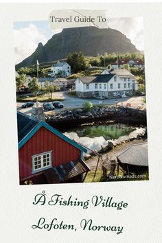 a fishing village in lofoen, norway on the cover of a travel guide