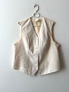 Vintage Extra Large classic women's waistcoat Button up light embroidered vest Elegant office women's vest Linen blend viscose lady summer vest Label size: D/B/CH 42/44; F 44/46; GB 16/18 Estimated size: XL Measurements (lying flat): Length: 22"/ 56 cm Bust: 21"/ 53.5 cm Waist: 20"/ 50.5 cm Please check measurements to insure a proper fit. Remember to allow yourself some extra room for movement. You can compare these with something from your closet that fits you well. This vest will come to you Embroidered Waistcoat Women, Vest Linen, Women's Waistcoat, Womens Waistcoat, Waistcoat Woman, Embroidered Vest, Summer Vest, Elegant Office, Vintage Vest