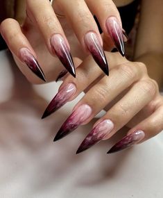 Vampy Nails, Acrylic Nails Stiletto, Stilleto Nails Designs