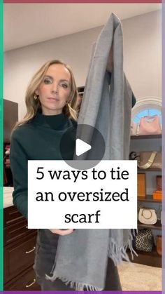 Styling Scarves Winter, How To Style Cashmere Scarf, How To Wear A Spring Scarf, Different Ways To Tie Scarves, How To Style Oversized Scarf, How To Wear Long Scarf Winter, Styling A Scarf Outfit, How To Wear A Blanket Scarf With A Dress, Scarf In Summer Outfit Ideas