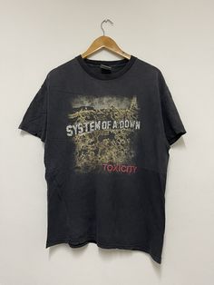 System Of A Down Outfits, Soad Toxicity, System Of A Down Shirt Outfit, System Of A Down Shirt, System Of A Down Toxicity, Nu Metal Fashion, Metal Band Tees, Metalica Tshirt Vintage, Vintage Metal Band T Shirts