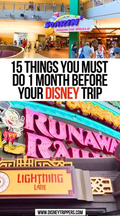 15 Things You Must Do 1 Month Before Your Disney Trip Disney World To Do List, Disney To Do List, Disneyworld Tips And Tricks, Disney Must Do, Must Haves For Disney Trip, Best Things To Do At Disneyland, Disneyland Travel, Disney Must Do List, Must Do Disney World