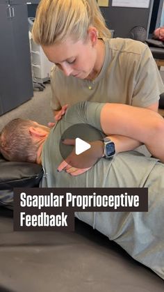 Abigail Pellett on Instagram: "Scapular Proprioceptive Feedback:
—
What:
-scapular movement patterns into elevation/depression and protraction/retraction 
-rhythmic stabilization addressing shoulder and scapula complex
—
Why:
-improve neuromuscular control of upper quarter
-enhance positional awareness of the shoulder
-activate the nervous system for functional push/pull patterns 

#physicaltherapy #rehab #stengthandconditioning #strength #shoulder #shoulderworkout #scapula #scapulastability #gymmotivation #gym #movement #exos" Shoulder Workout, Physical Therapy, Nervous System, Gym Motivation, Gym