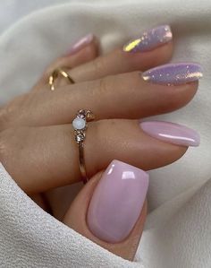 Fake Nails Long, Short Nail Designs, Stick On Nails, Nails Short, Nail Polishes, Artificial Nails, Purple Nails, False Nails