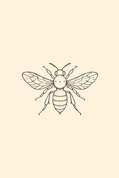 a black and white drawing of a bee