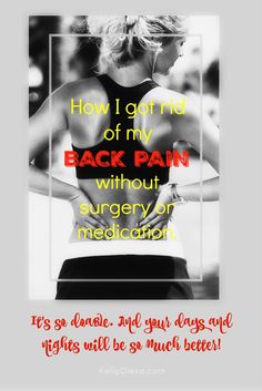 Better Back -- you too can get rid of lower back pain. I did. No surgery, no drugs. Read more at KellyOlexa.com Lower Back Pain