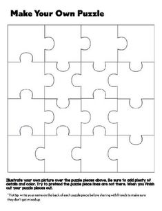 a puzzle piece with the words make your own puzzle