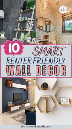 Beautify the walls of a basic rental apartment without causing ANY damage with these 10 INSANELY smart renter friendly wall decor & no damage wall decor ideas! Renter Friendly Wall Decor, Renter Friendly Wall, Rental Apartment, Wall Decor Ideas, Renter Friendly, Ideas Home, Home Decor Ideas, Home Interior, Home Interior Design