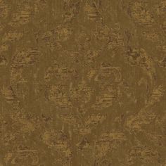 a brown and gold wallpaper with an intricate design on it's surface,